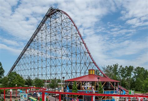 Worlds of fun kansas city - 48". A high-speed, looping roller coaster which turns riders upside down three times forward, and then again while traveling backward. Riders will experience weightlessness and rapid movements from side to side. A shoulder harness with a between-the-legs safety belt secures each rider over the head and across the chest.